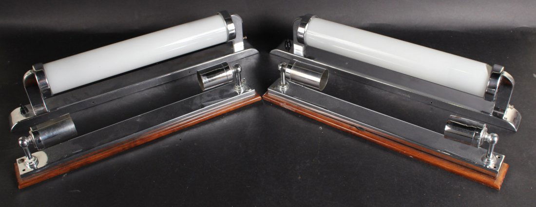 Two Pairs of Modern Chrome Wall Sconces (1 of 5)