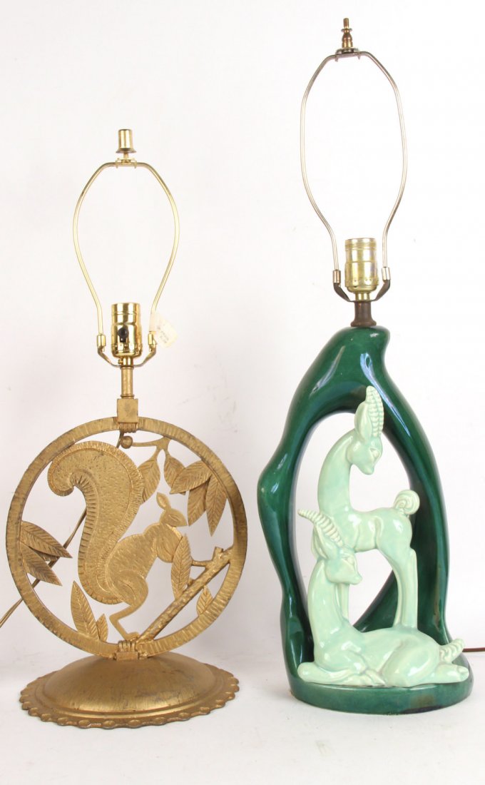 Vintage Porcelain "Antelope" Figural Lamp (1 of 5)