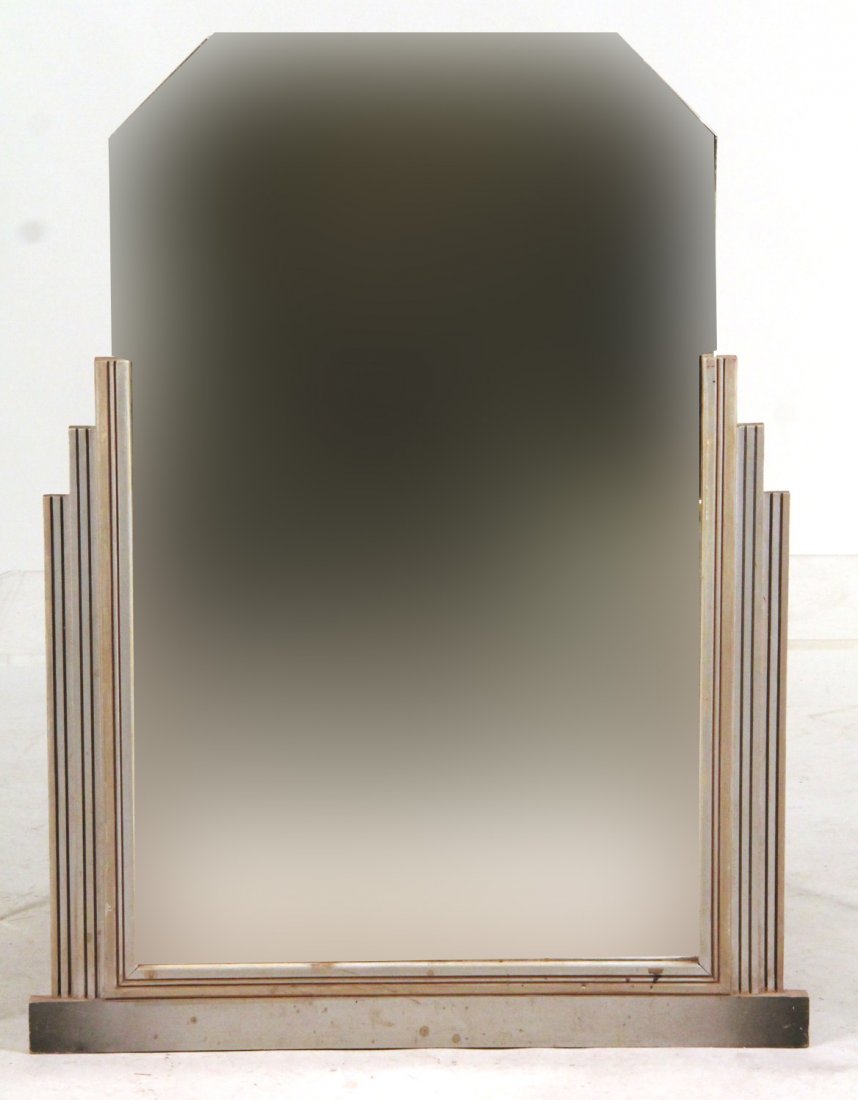 Art Deco Silver Painted Pier Mirror (1 of 7)