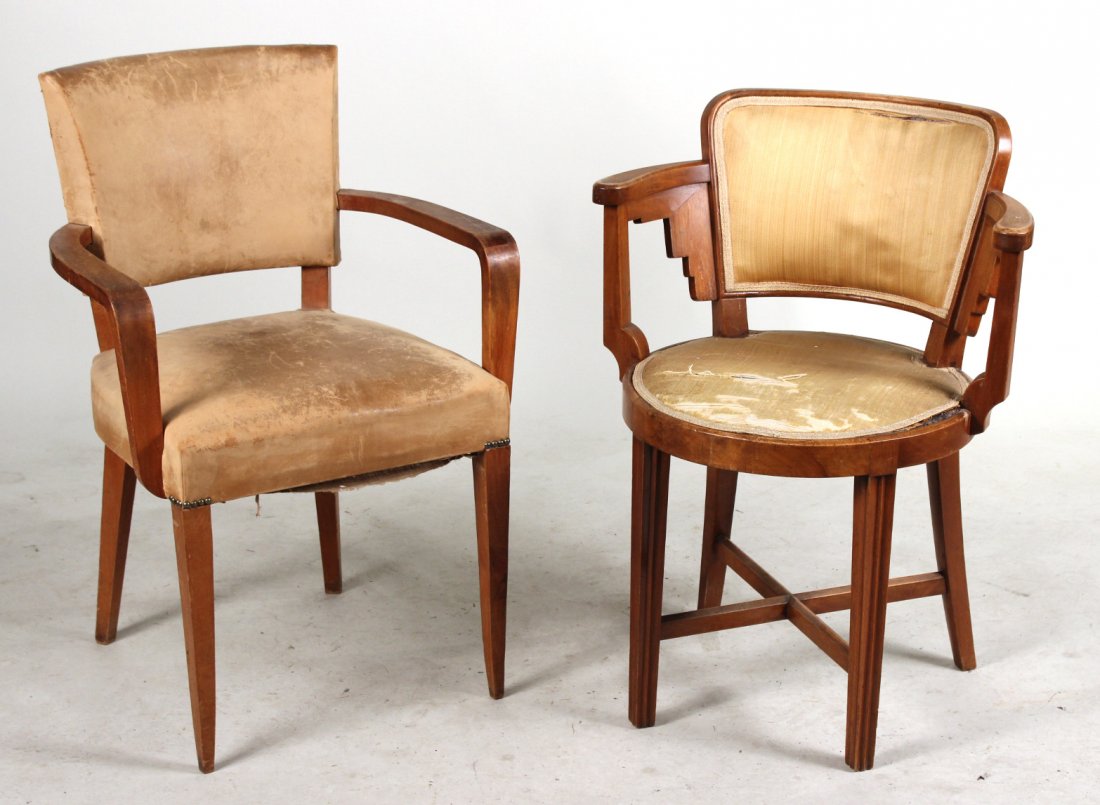 Two Art Deco Walnut Armchairs (1 of 10)