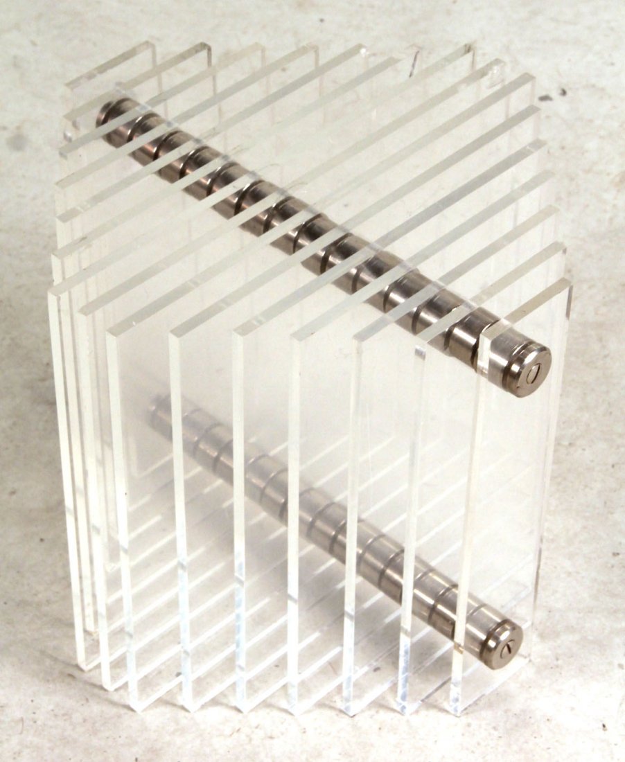 Modern Lucite and Chrome Table Base (1 of 4)