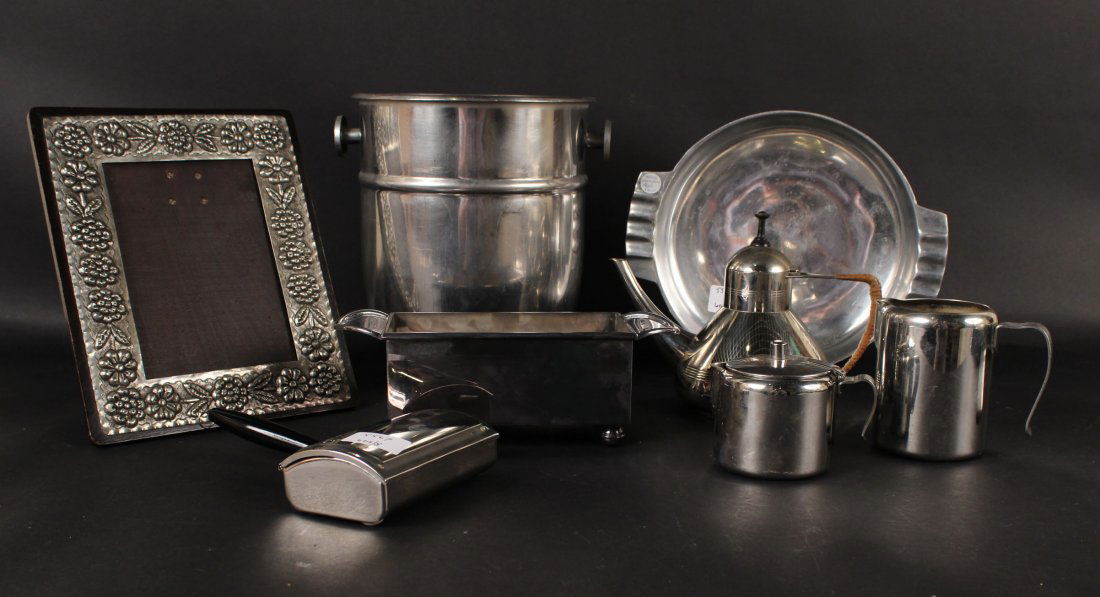 Group of Chrome and Aluminum Table Articles (1 of 10)