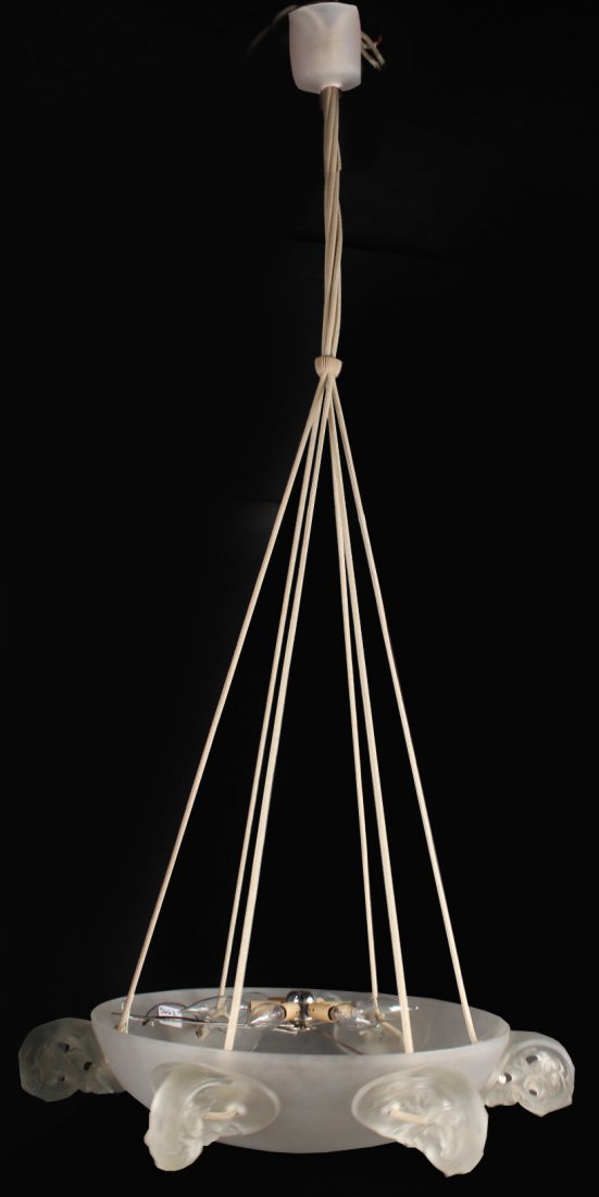 Rene Lalique Eglantines Glass Chandelier (1 of 8)