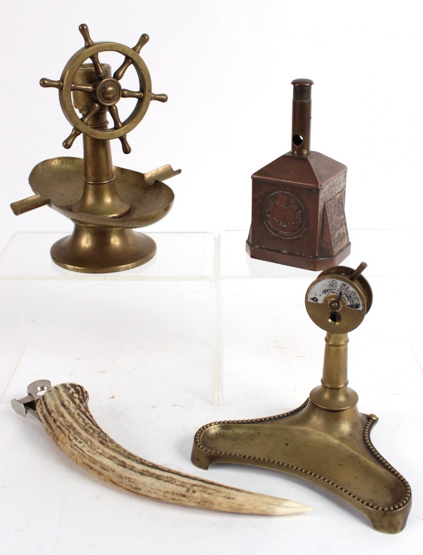 Two Ships Wheel Cigar Cutters and Ashtrays (1 of 10)