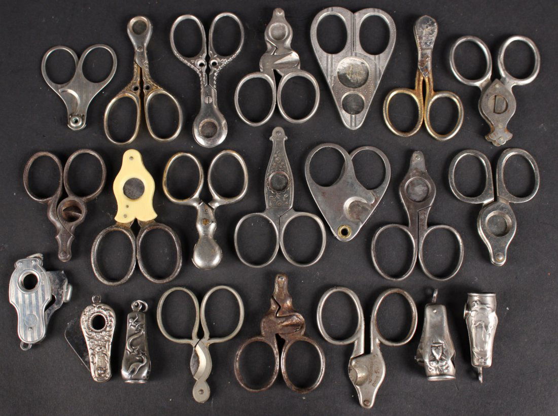 Twenty-Two Silver Metal Cigar Cutters (1 of 8)