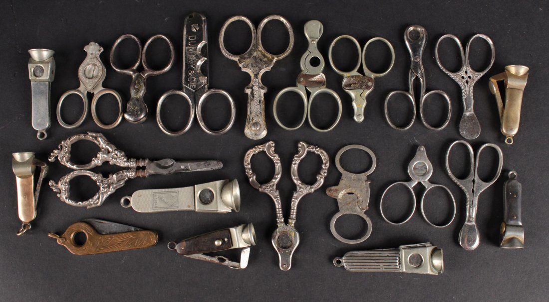 Twenty-One Silver Metal Cigar Cutters (1 of 9)