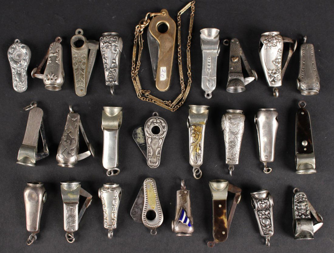 Twenty-Five Silver Metal Cigar Cutters (1 of 8)