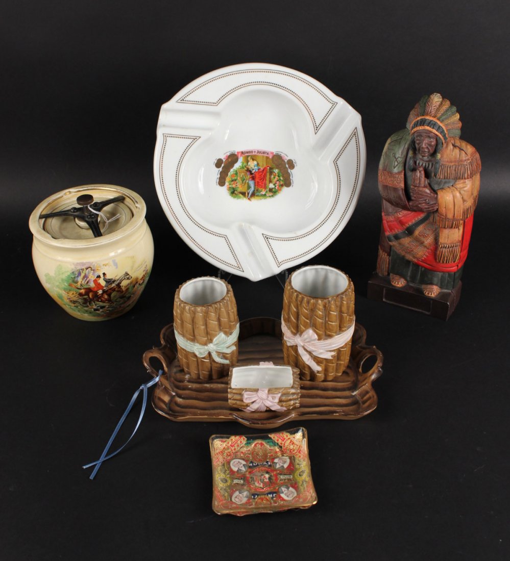 Eight Cigar and Tobacco Related Table Articles (1 of 10)