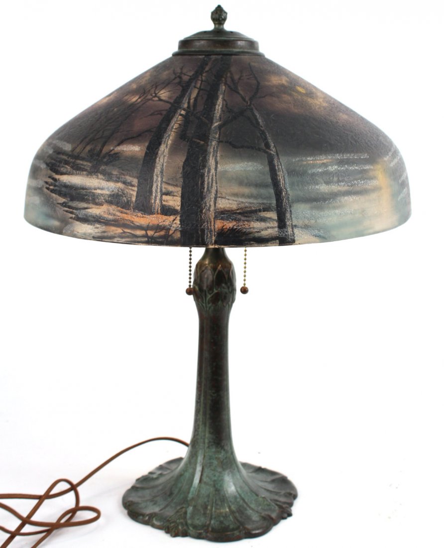 Pittsburgh Reverse Painted Lamp (1 of 9)