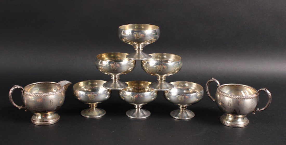 Set of Six Sterling Silver Sherbet Cups (1 of 8)