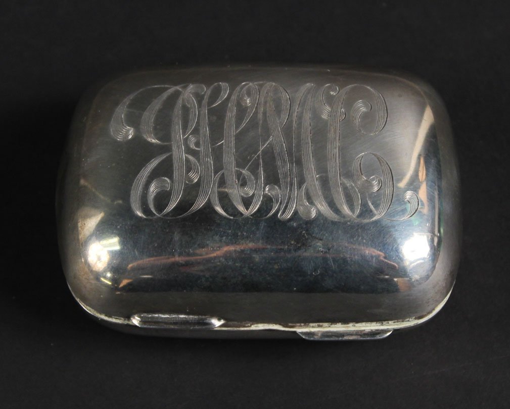 Sterling Silver Hinged Lidded Soap Holder (1 of 2)