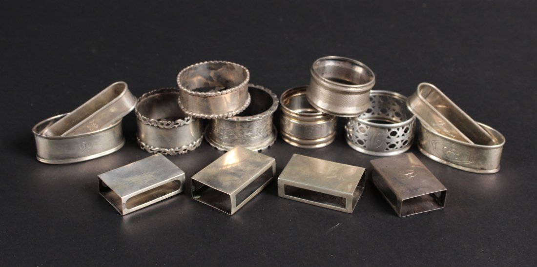 Group of Ten Sterling Silver Napkin Rings (1 of 5)