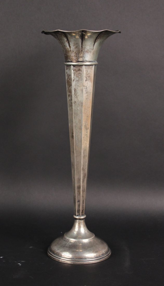 Alvin Sterling Silver Weighted Trumpet Vase (1 of 5)
