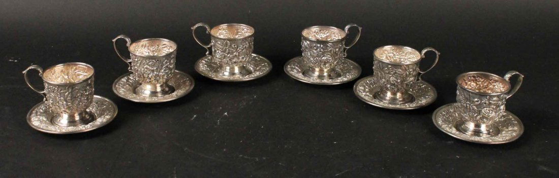 Jenkins&Jenkins Sterling Demi-tasse Cups&Saucers (1 of 5)