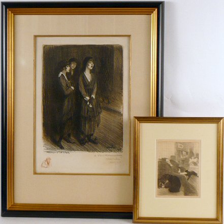 Lithograph, Woman with Cats, Theophile Steinlen (1 of 8)