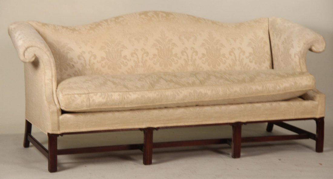 Chippendale Style Mahogany Camelback Sofa (1 of 5)