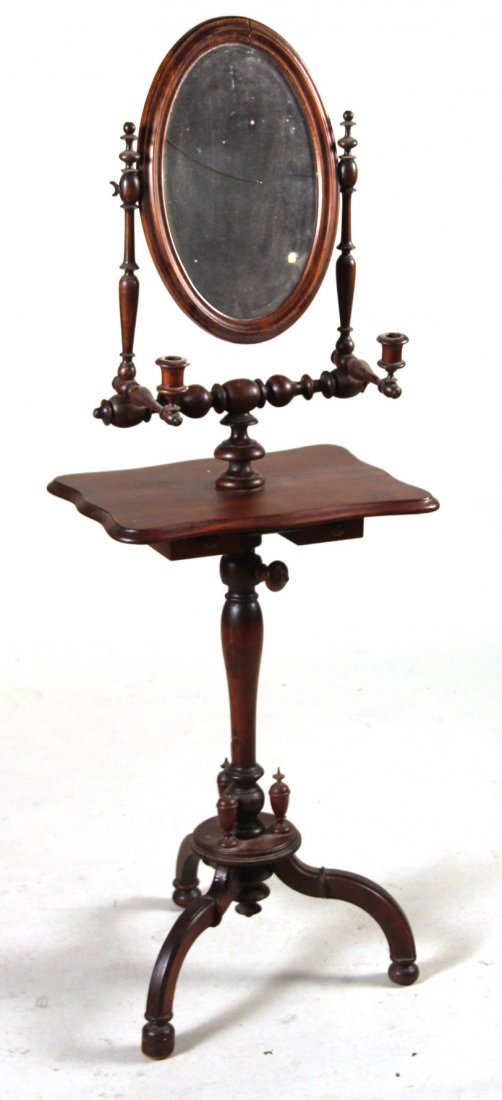 Victorian Mahogany Shaving Mirror (1 of 7)