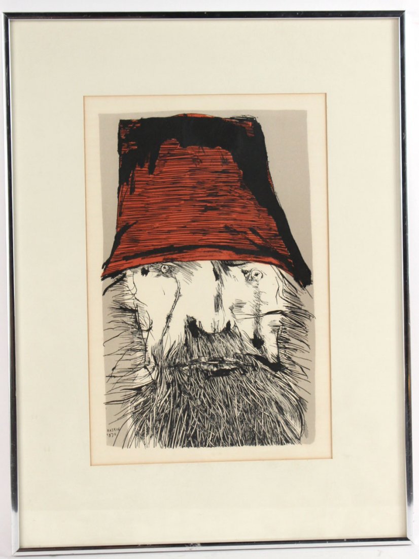 Woodcut Engraving, Leonard Baskin, Red Hat (1 of 5)