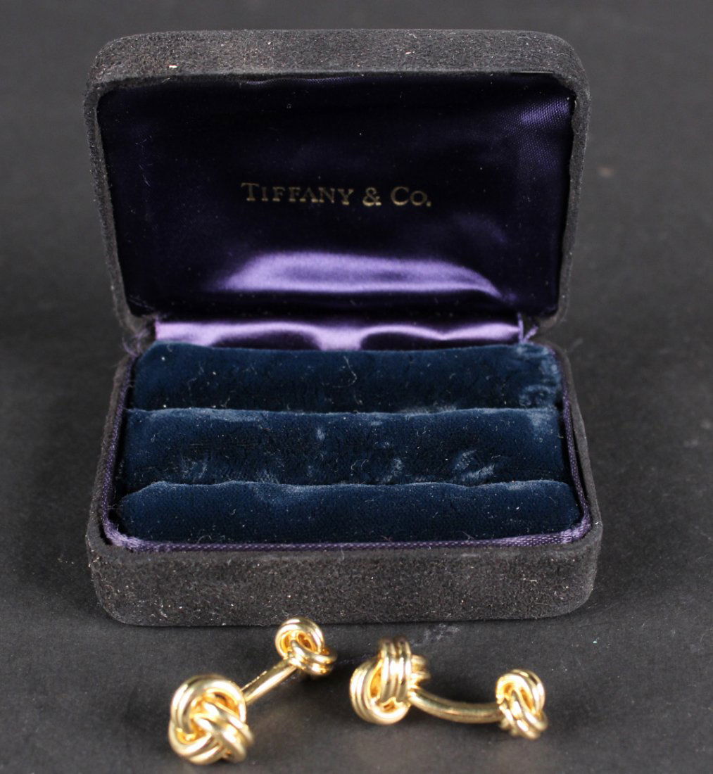 Tiffany & Co. 18K Yellow Gold Knot Cufflinks (1 of 5)