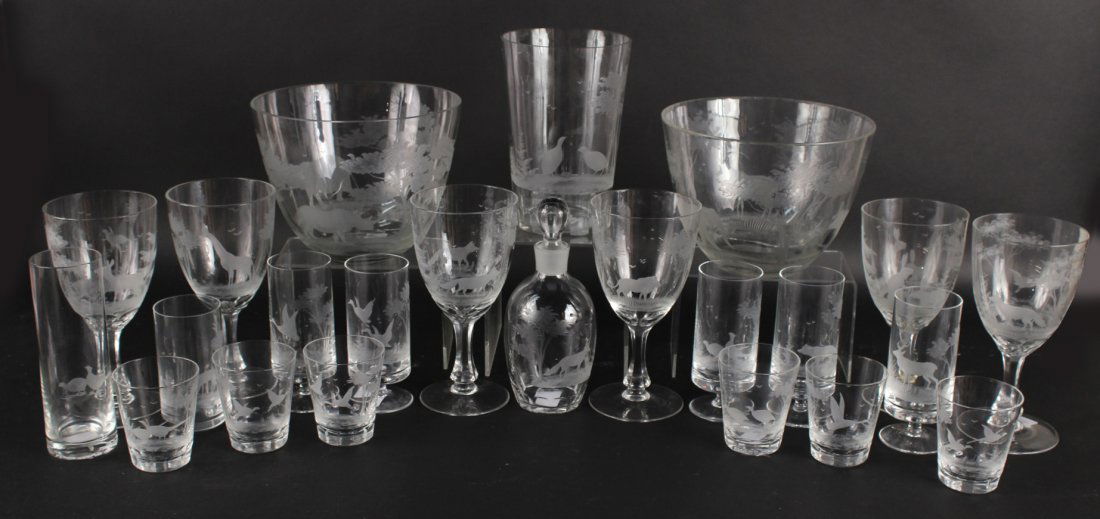 Etched Animal Glassware and Bowls (1 of 10)