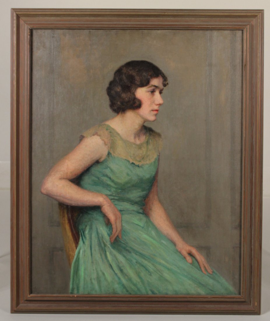 Oil on Canvas, Seated Woman, Joseph Oppenheimer (1 of 10)