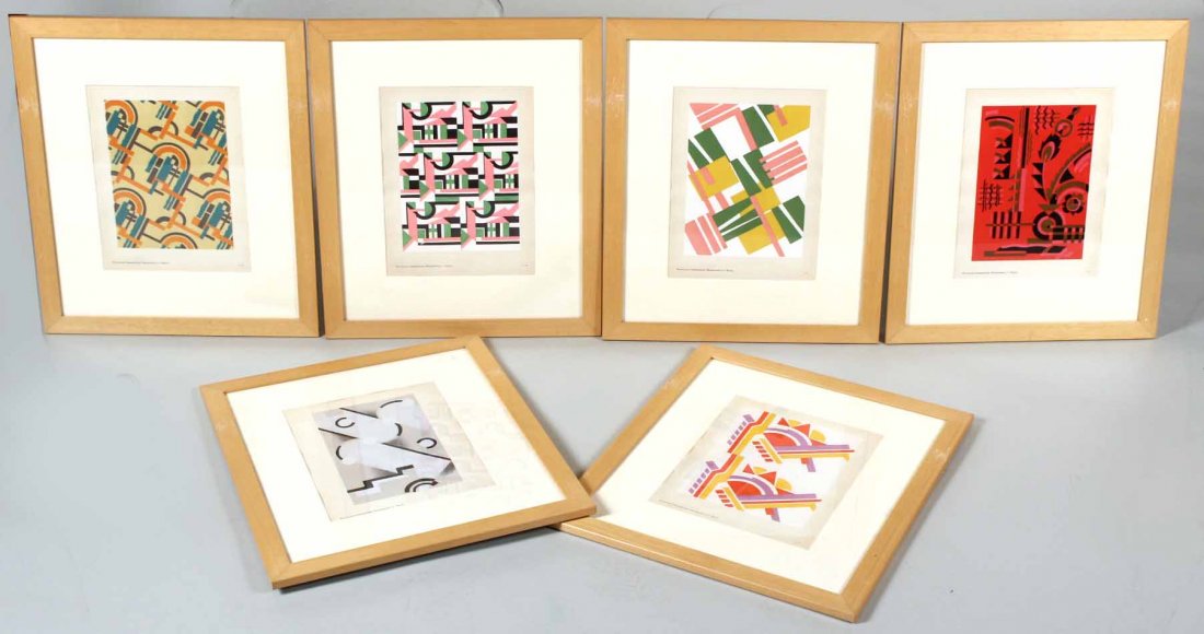 Six Art Deco Wallpaper Design Prints (1 of 9)