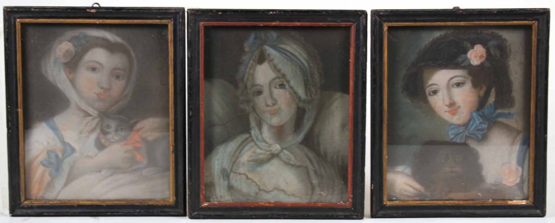 Three Pastels, Portraits of Women (1 of 9)