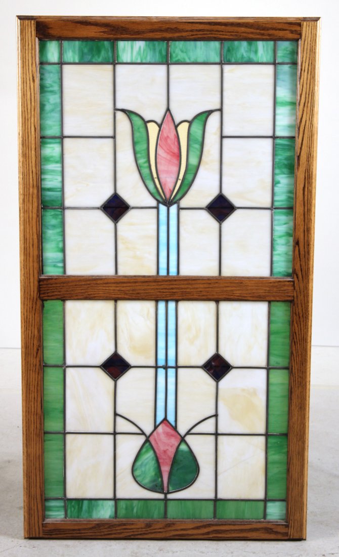 Floral-Decorated Stained Glass Window (1 of 6)