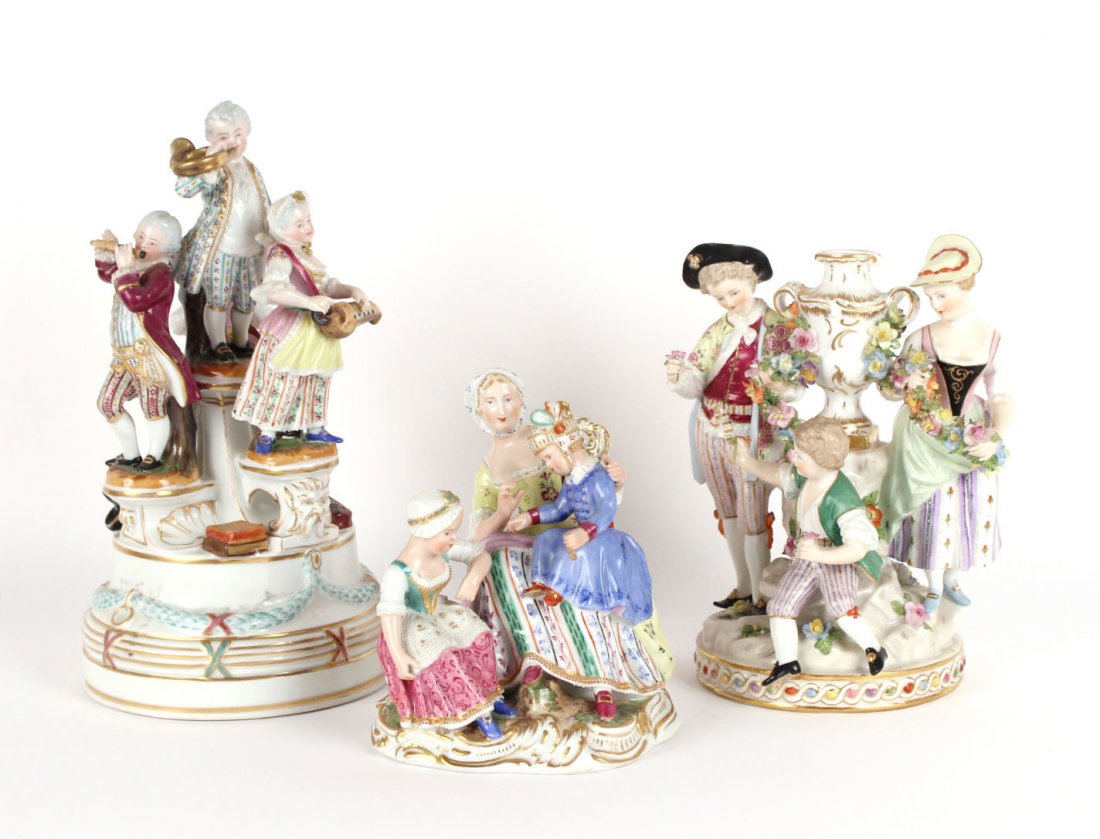 Three Royal Vienna Porcelain Figural Groups (1 of 10)