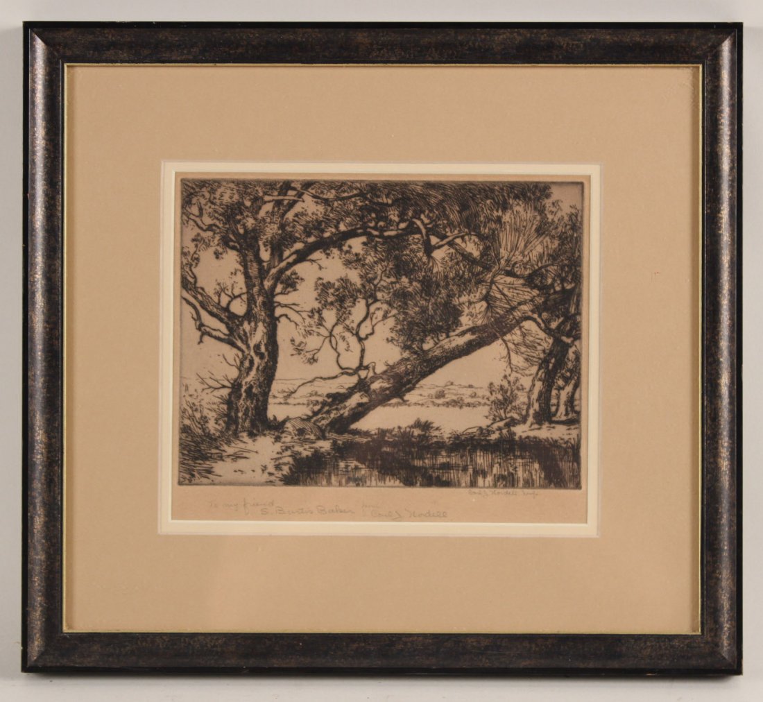 Etching, Gnarled Trees, Carl J. Nordell (1 of 6)