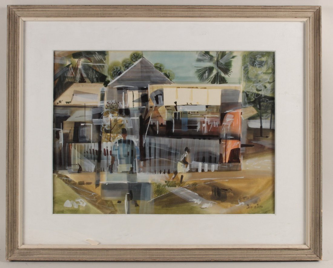 Gouache, Streetscape, Jane Oliver (1 of 7)