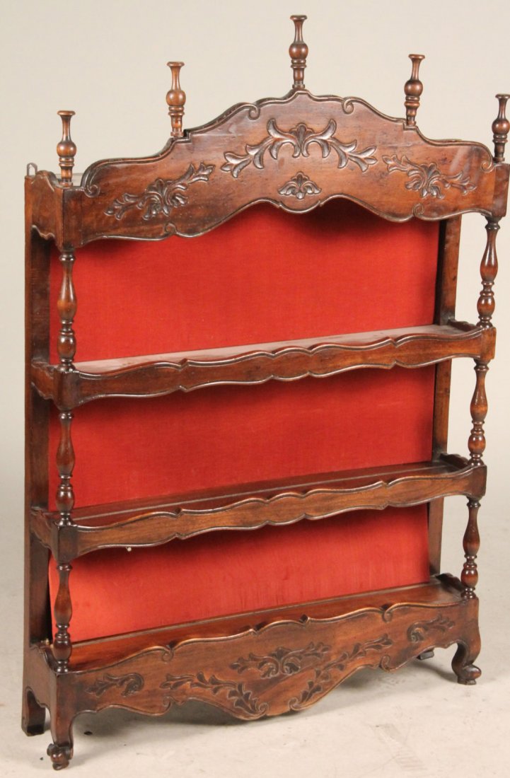 Louis XV Provincial Walnut Wall Shelf (1 of 9)