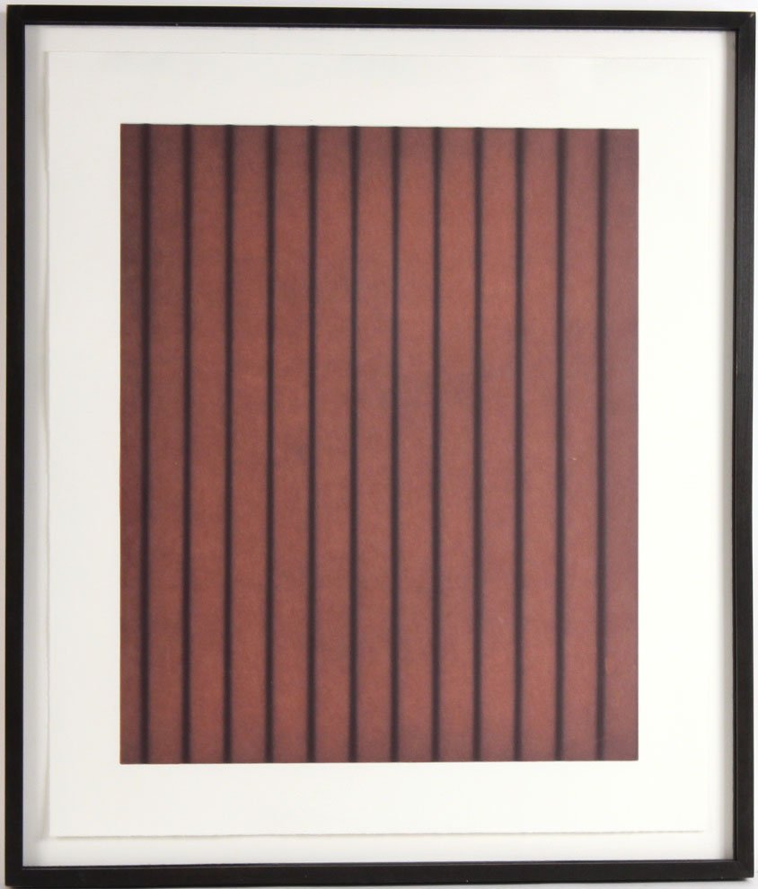 Photogravure, Vertical Stripes, Ted Kincaid: Appears unsigned. RDA#72734 Bin#56 Sight size: 18 1/2 "h x 15 1/2 "w