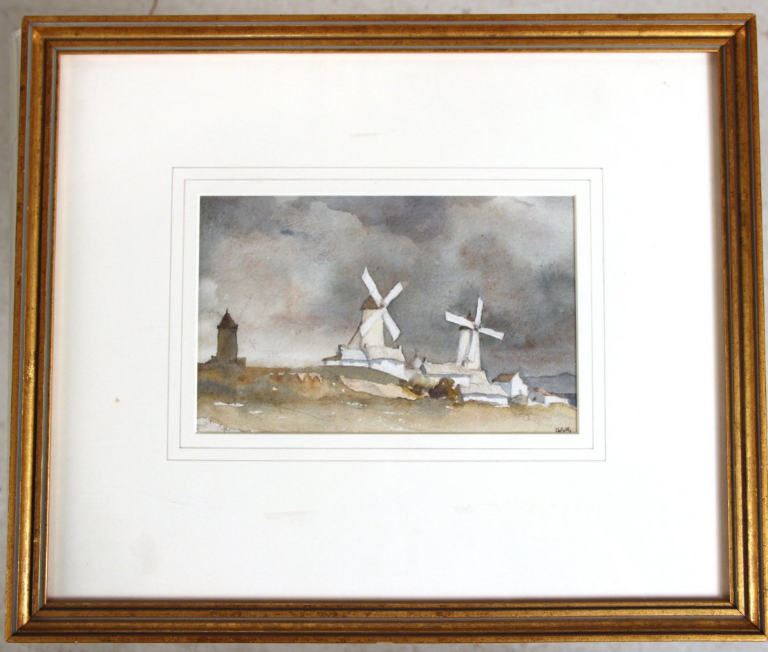 Watercolor, Windmills, Herman Webster (1 of 6)