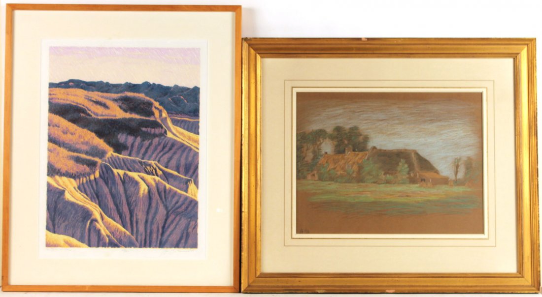 Woodcut, South Dakota Hills, Gordon Mortenson (1 of 10)