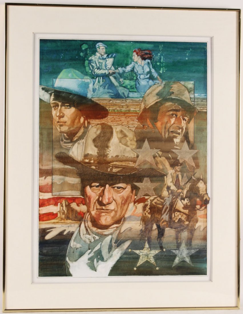 Oil on Board, John Wayne, James Campbell (1 of 5)