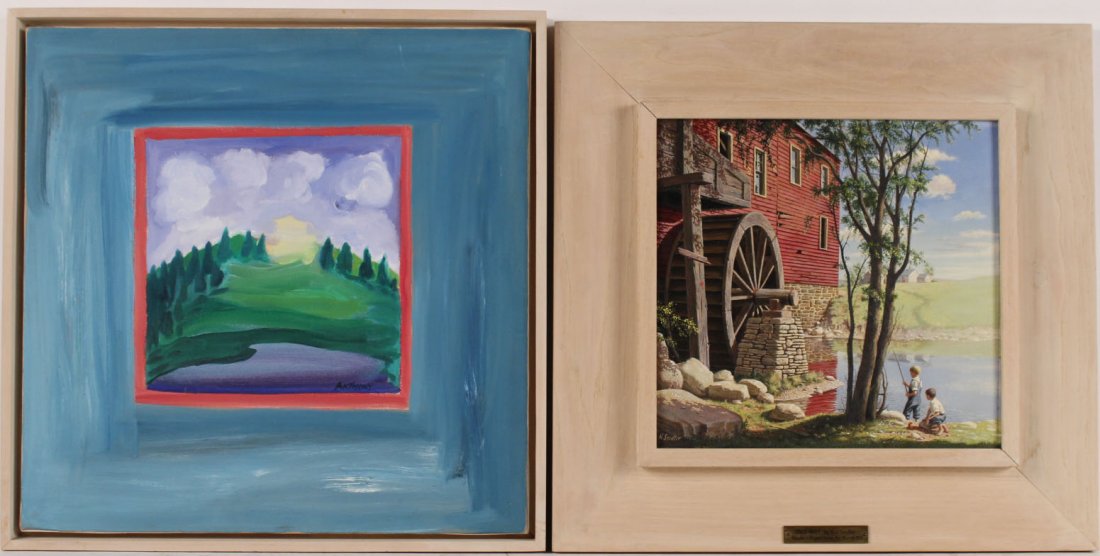 Oil on Board, "Old Mill," Ned Seidler (1 of 9)