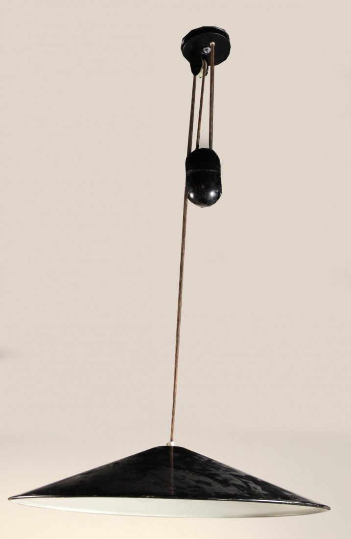 Modern Black-Painted Metal Ceiling Fixture (1 of 4)