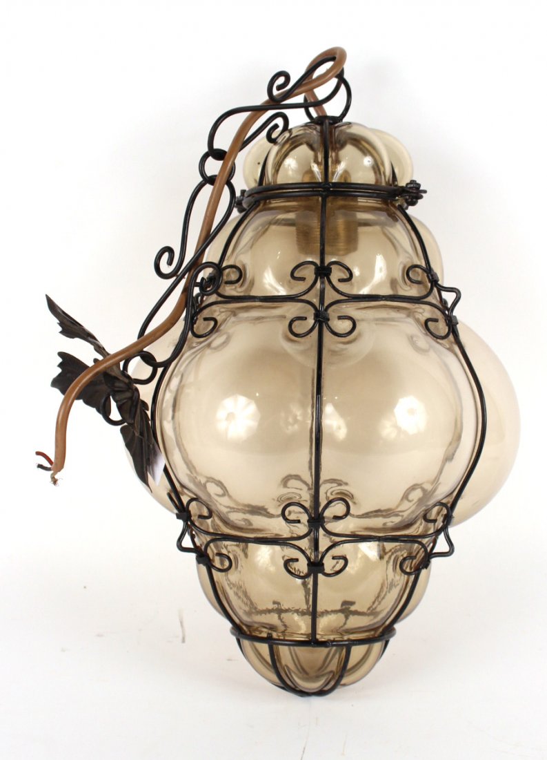 Glass Globe Form Hanging Lantern (1 of 4)