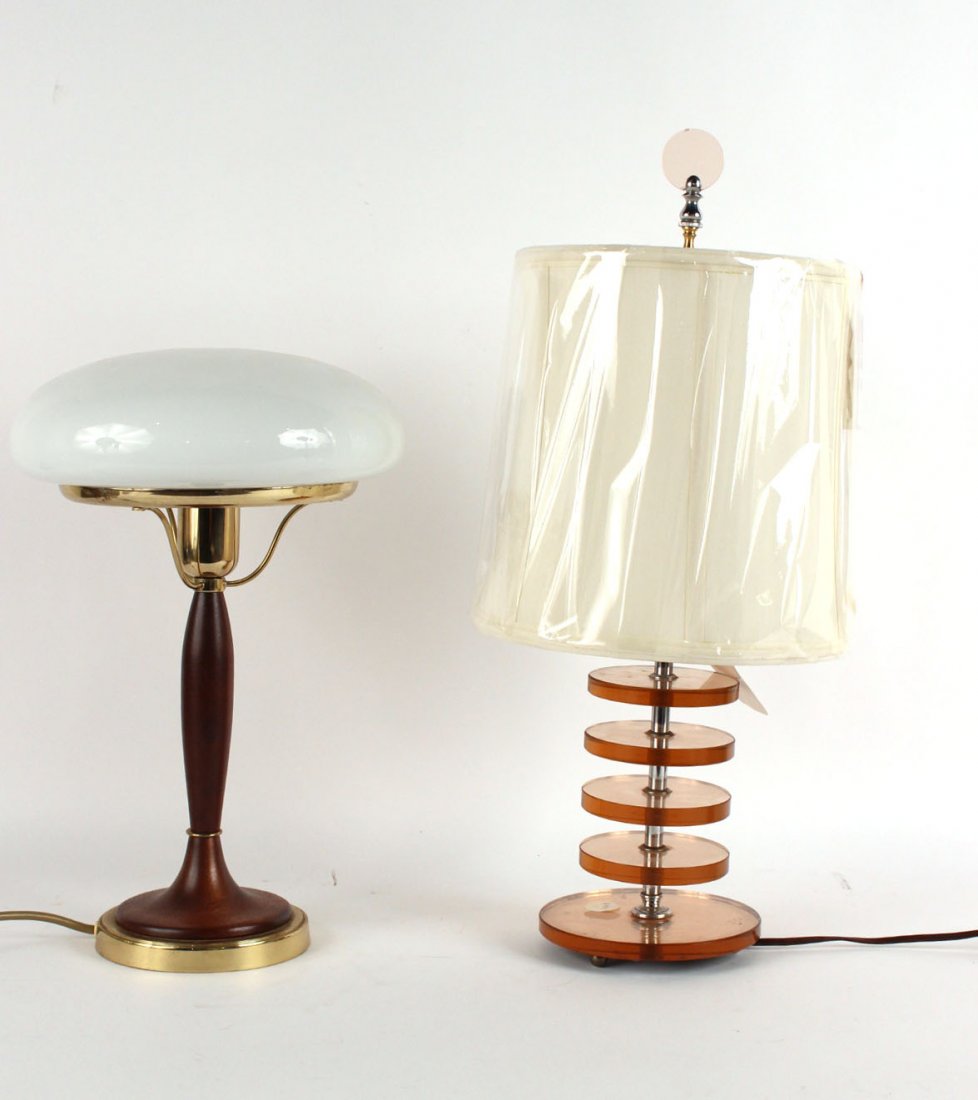 Modern Tinted Lucite Table Lamp (1 of 6)