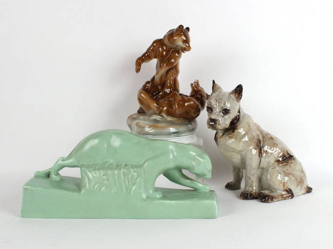 Three Ceramic Animal Figures