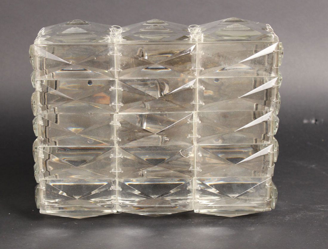 Modern Chrome and Glass Ceiling Fixture (1 of 4)