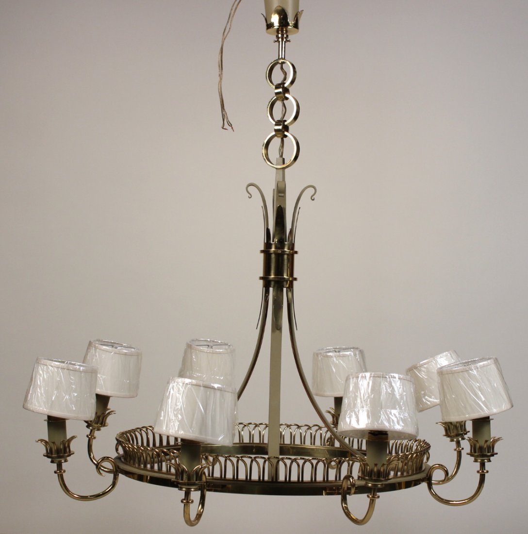 Neoclassical Style Brass&Painted Metal Chandelier (1 of 7)