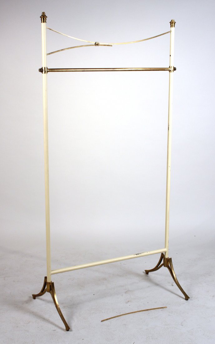 Modern White-Painted Brass Blanket Rack (1 of 5)