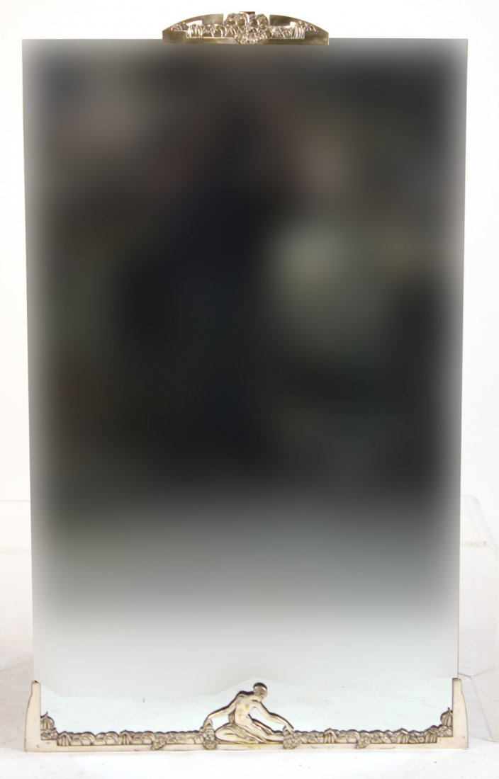 Art Nouveau White Metal Pier Mirror (1 of 6)