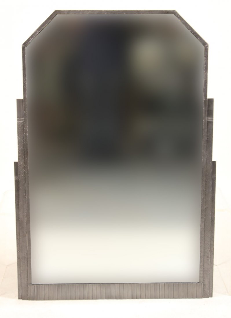 Art Deco Style White Metal Pier Mirror (1 of 5)