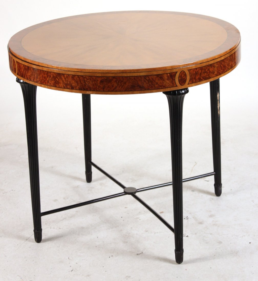 Neoclassical Style Part-Ebonized Inlaid Table (1 of 6)