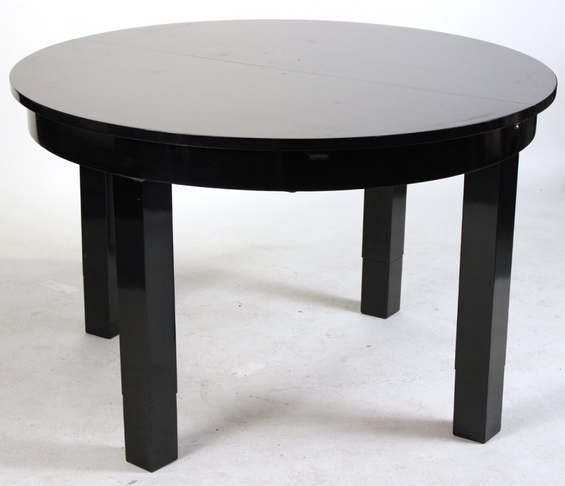 Modern Ebonized Round Dining Table (1 of 7)