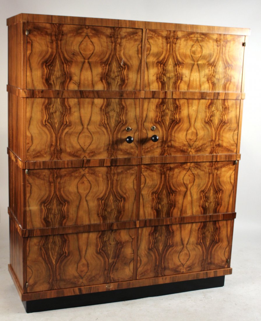 Art Deco Burl-Walnut Armoire (1 of 7)
