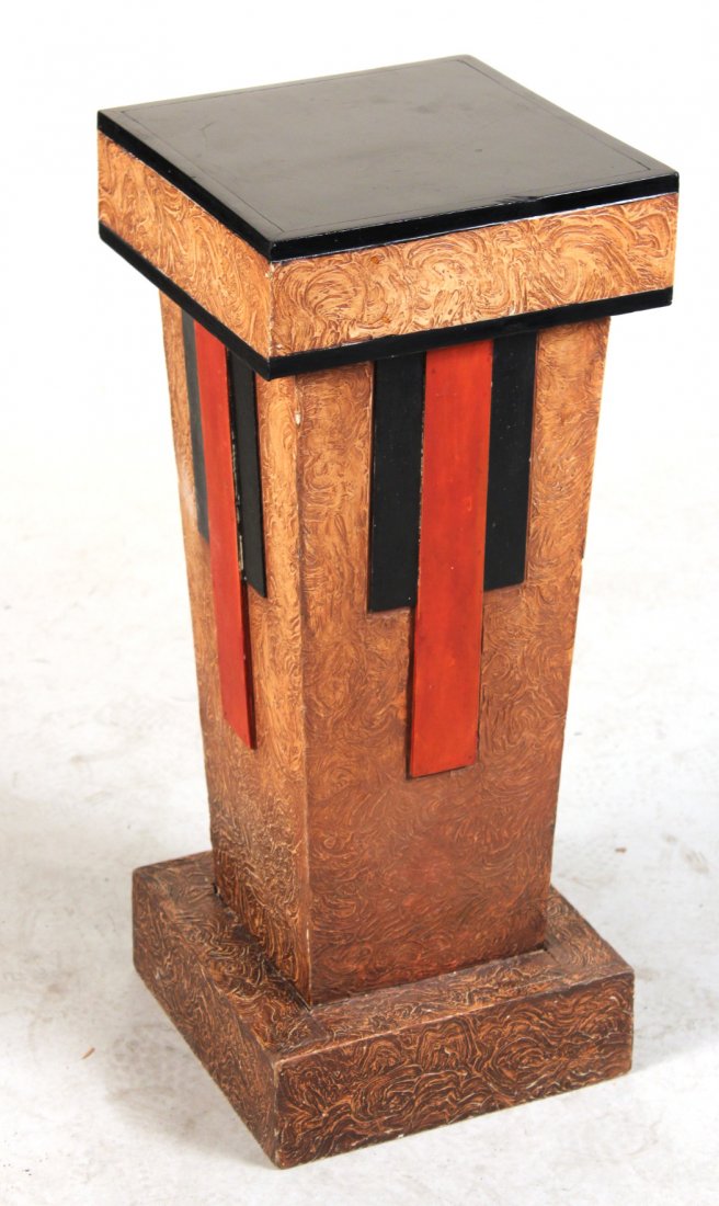 Art Deco Paint-Decorated Pedestal (1 of 5)